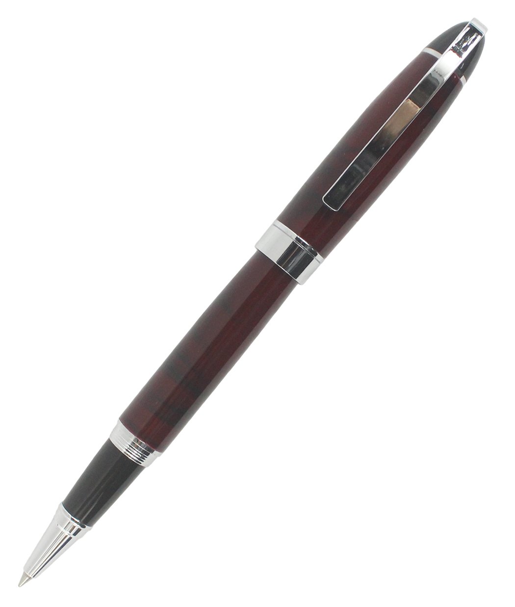 Abcsea Executive Rollerball Pen Fashion Marble Pattern Stainless Steel Clip - Red
