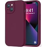 LOVE 3000 Designed for iPhone 13 Case, Premium Silicone with [Camera Protection] [Soft Anti-Scratch Microfiber Lining] Shockproof Protective Phone Case for iPhone 13 Women Men Girls 6.1", WineRed