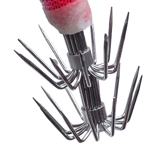 Mucjun 10 Stücke Fischk?der Set 13,5 cm 20G Tintenfisch Jigs 3,5# Haken Holz Garnelen Künstliche Angelk?der Holz… – Bild 5