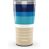 Tervis Traveler Beachscape Triple Walled Insulated Tumbler Travel Cup Keeps Drinks Cold & Hot, 20oz, Stainless Steel