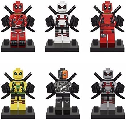 Kamonegido dead. Pool red suit white suit yellow suit gray suit Death stroke mini figures Les. Gore. Compatible six bodies set