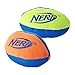Nerf Dog (2-Pack) UltraPlush Trackshot Football Dog Toy, Orange/Blue & Green/Blue, Small
