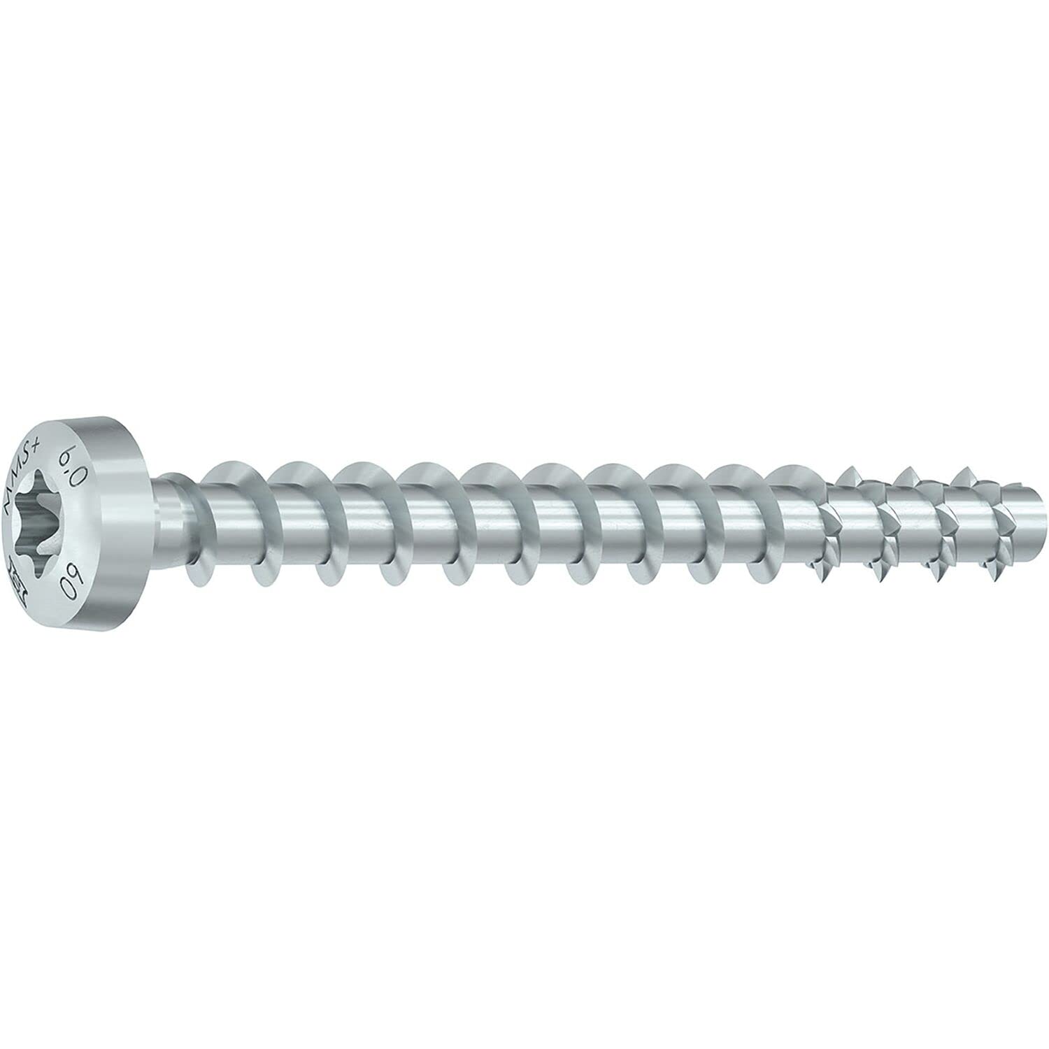 Heco MMS Plus Round Head, Galvanised Multi-Monti Screw Anchor with Certification, Set of 100, 48483