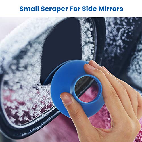 Godmorn Magical Car Ice Scraper Cone, Windshield Snow Scraper Round Window Frost Snow Remover, Ice Scraper for Car, Blue 8 Pcs