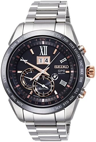 SEIKO ASTRON GPS Solar Big Date Black Dial SBXB151 Men's