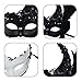 Masquerade Mask Halloween Ball Mask Christmas Costume Party Mask With Feather