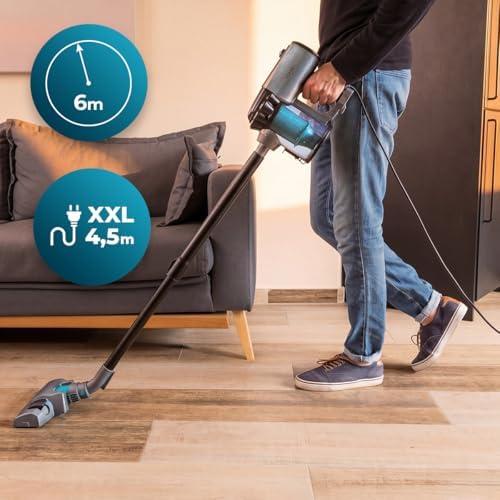 Scopa elettrica con cavo Conga Thunderbrush 560 Neo. 600 W, 2 in 1, Tecnologia ciclonica, Filtro ad alta efficienza, Raggio d’azione 6 m, Include 2 accessori, Cavo 4,5m — foto 4 di 8