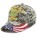 The Hat Depot Military Licensed 3D Embroidered Retired Cap (Digital Camo-Army-Flag)