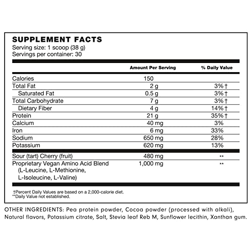 LADDER Plant Based Protein Powder, 21g of Vegan Protein with BCAAs and Probiotics Pea and