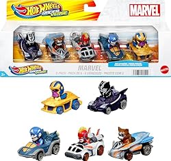 Hot Wheels Marvel RacerVerse 5-Pack of Die-Cast