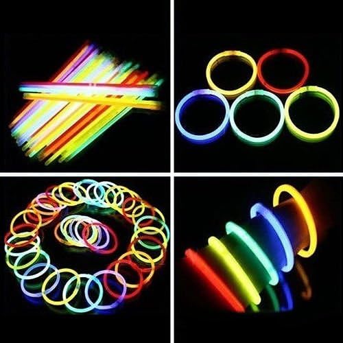 New 300Pcs 8" Glow Sticks Bracelets Necklaces Neon Mix Colors Party Christmas Favor Set07