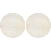 BQLZR 35cm Diameter Goat Skin Round Drums Head for Bongo Drum Parts Beige Pack of 2