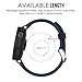MoKo Watch Band Compatible with Garmin Forerunner 235, Soft Silicone Replacement Watch Band fit Garmin Forerunner 235/235 Lite/220/230/620/630/735XT/Approach S20/S6/S5 - Midnight Blue & Black