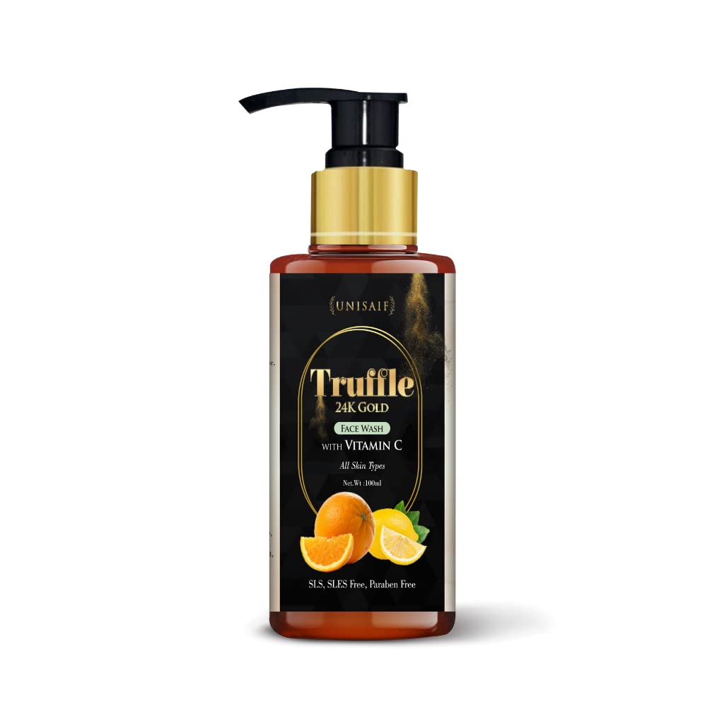 Unisaif Truffle Vitamin C Face Wash - Deep Cleansing Hydrating and Exfoliating Face Wash Revitalize and Brighten Your Skin with Natural Truffle Extract and Vitamin C Face Wash Men’s & Women 100ml