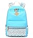 Abshoo Cute Lightweight Canvas Bookbags School Backpacks for Teen Girls (Sky Blue)