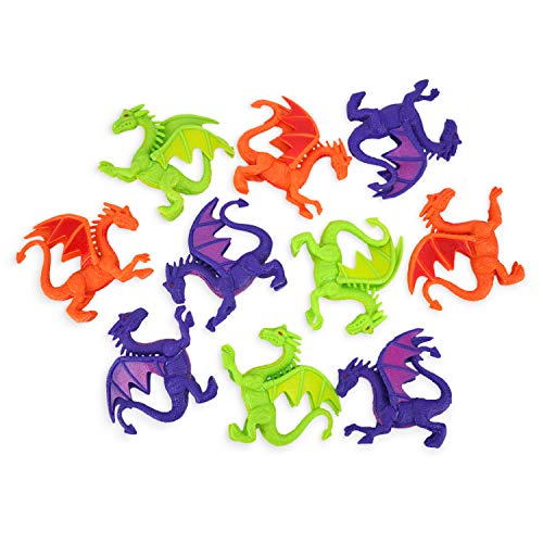 Boley Toy Dragon Figurines 12 Pk Plastic Mini Dragon Toys Detailed