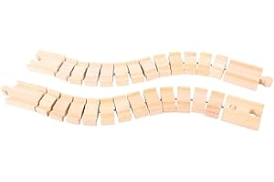 Bigjigs Rail Wooden Crazy Train Track (2 pk) - Compatible with Bigjigs Train Sets and Most Wooden Train Set Brands, Quality Bigjigs Train Accessories
