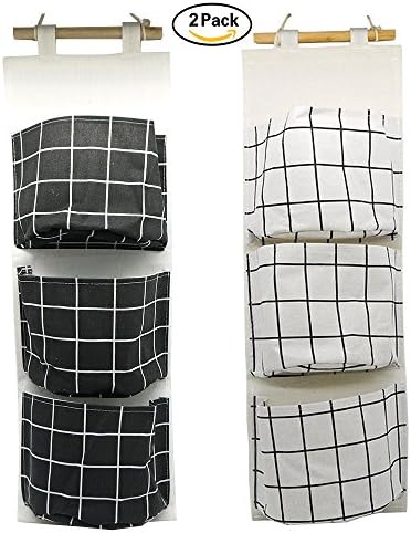 Docharn 2 Pack Fabric Hanging Storage Bag Wall Closet Novelty Hanging Organizer Over the Door