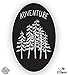 Forest Oval Woods Adventure - Vinyl Sticker Waterproof Decal