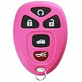 KeylessOption Keyless Entry Remote Control Car Key Fob Replacement 15912860 -Pink