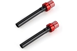 TENALLEYS 2 PCS CNC One Way Breather Hose Gas Fuel Tank Cap with Breather Valve for Motorcycle Dirt Pit Quad Bike Motocross (Red, Black Hose)
