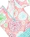 RuffleButts Baby/Toddler Girls Long Sleeve One Piece Swimsuit - Tropical Garden with UPF 50+ Sun Protection - 6-12m