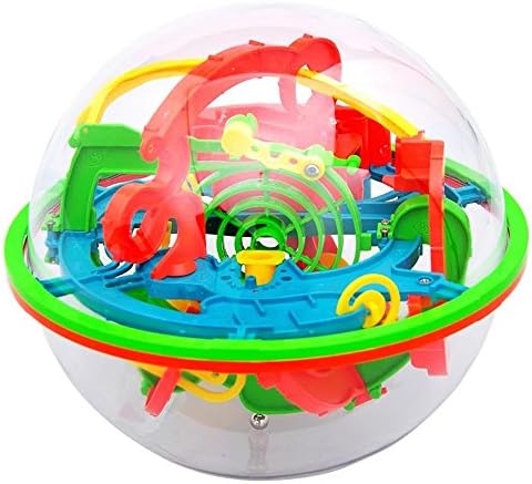 30~118 Barriers 3D Mini Ball Maze, Balance Barrier Puzzle Toy, Xander Magic Labyrinth Spherical Decor (100 Barries)