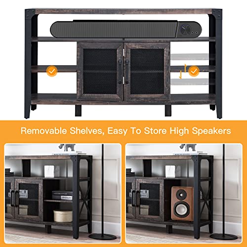 OKD TV Stand Industrial Rustic Entertainment Center for 65 Inch TV, 33