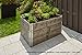 Gartenfreude 120 x 80 x 19.5 cm Extendable Spruce Wood Raised Plant Bed – Glazed Greythumb 1