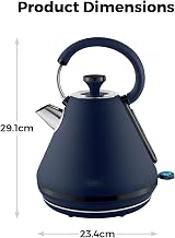 Tower Sera Pyramid Kettle 1.7L 3KW Smoked Black Midnight Blue T10079MNB view 6