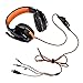 KOTION Each G2000 Gaming Headset Earphone 3.5mm Jack with LED Backlit and Mic Stereo Bass Noise Cancelling for Computer Game Player by SENHAI(Black + Orange)thumb 4