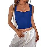 CARE LUCK Ribbed Tank Tops for Women Sleeveless Camisole Racerback Blouse, Casual Loose Fit Summer Basic Tops