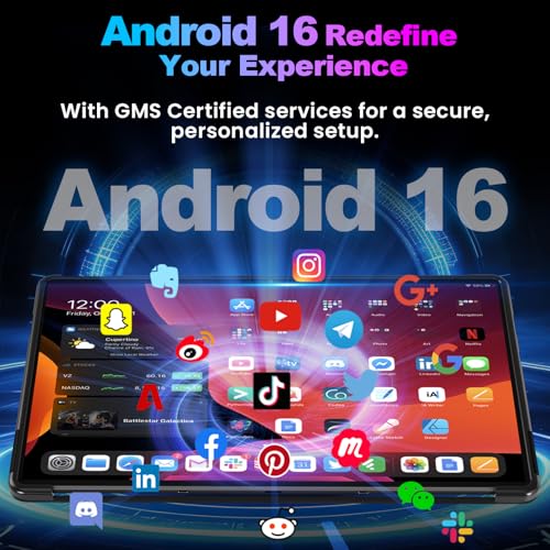 jumper Tablet 15.4 Inch Android 16 Tablet with Helio G99 Octa-Core Processor, Gaming Tablets with Stand & Case, 8GB RAM 256GB ROM, Widevine L1, 10000mAh, GMS & GPS, 5MP+13MP, 4 Speakers, BT5.2