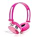 RockPapa Over Ear Love Hearts Headphones for Kids Boys Girls Childs Teens Adults, Noise Isolating, Adjustable Stereo Headphone for Surface iPod iPhone 6 iPad mini iPad Air Macbook Tablets PC MP3 Pink