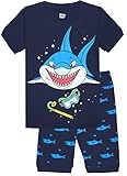 Children Shark Pajamas Boys Sleepwear Kids Cotton Short Sets Size 3Y