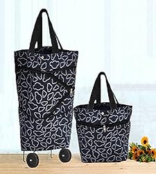 Foldable Shopping Bag with Wheels Collapsible