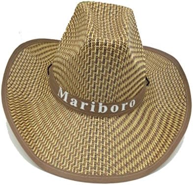 Shindn Retro Wool Western Cowboy Hat Men's Wide Side Cowboy Jazz Leather Toca Sombrero Hat (Khaki side)