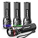 Pack of 4 Flashligts, BYBLIGHT Small Flashlight with Colored Band, Zoomable, 150 Lumens LED Flashlight, 3 Modes for Indoors and Outdoors(Car, Emergency, Capming and Kids) (Colorful)