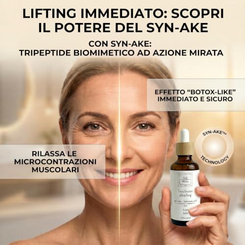 Viper Venom Face Serum Immediate Lifting Effect: Intensive Anti-Wrinkle Treatment with Phytoretinol for Sensitive and Mature Skin, Plumping and Anti-Stain with Niacinamide Day/Night 60 ml