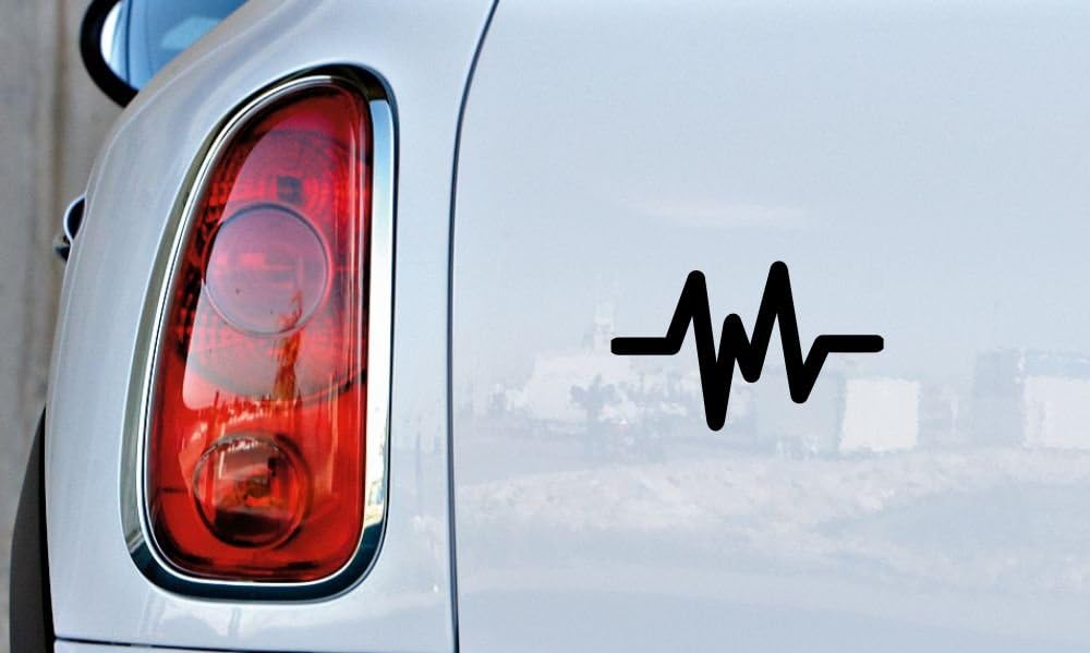 Heartbeat Line Cardiac Monitor Version 3 Car Vinyl Sticker
