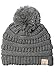 Funky Junque Toddler Pom Beanie – Warm Kids Winter Hat for Ages 1–4, Cozy Knit Snow Beanies for Baby Boys & Girls - Melange Grey