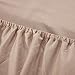 Honeymoon 1800 Brushed Microfiber Embroidered Bed Sheet Set, Ultra Soft, Queen - Tan