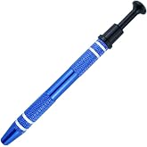 IQIANS IC Chip Pick up Tool with Stainless Steel 4 prong Grabber Tool for Small Parts, Electronic Components Catch, Manicure Cotton Ball Claw, Hex Nuts Screws, Jewelry Terp Pearls Gem Tweezers, Blue