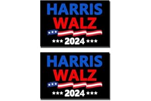 LIMECUTE 2 Pack Harris Walz 2024 Kamala Harris Tim Walz Waltz for President Magnets Reflective Vinyl Sign Laptop Decal Car Bumper Window Magnet
