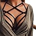 liwei18 Women's Harness Body Bra Black Belt Elastic Cupless Cage Bra Bralette Crop Top
