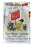 Worm Gold Plus 100% Organic Worm Castings 8qt (Approx 13lbs) Bag Size - Improves Soil Vitality Plant Yields & Roots