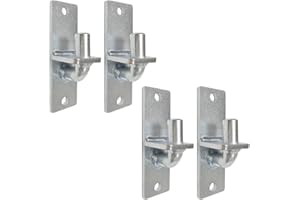 DORIGHARY Wall Mount Flat Back Chain Link Fence Gate Hinge with 5/8 Hinge Pin (4 Pack)