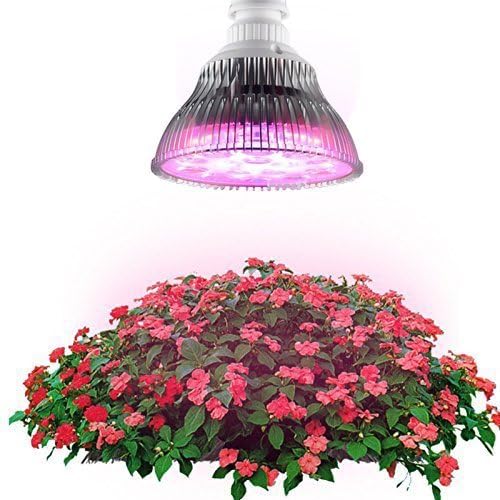 OSSUN LED Full Spectrum Flower Grow Light Bulbs E27 Par Light 12W Hydroponic Lamp for Indoor Flower Plants Growth Vegetable Greenhouse 85-265V,Professional 655-660nm wavelength