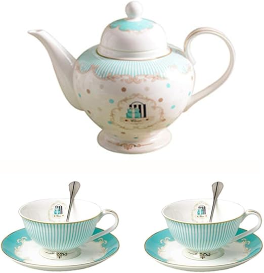 Amazon Co Jp Kjzhu アフタヌーンティーティーセット 全セットレッドティーカップコーヒーカップセラミックスハウスティーセット容量 850ml 色 1 ホーム キッチン