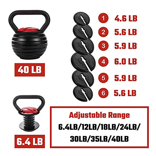 LY 1040LBS Kettlebell Weights Set, Adjustable Kettle Bells Weight Sets